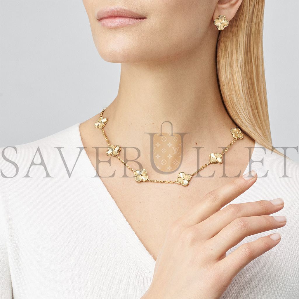 VAN CLEEF ARPELS VINTAGE ALHAMBRA EARRINGS - YELLOW GOLD  VCARP3JL00